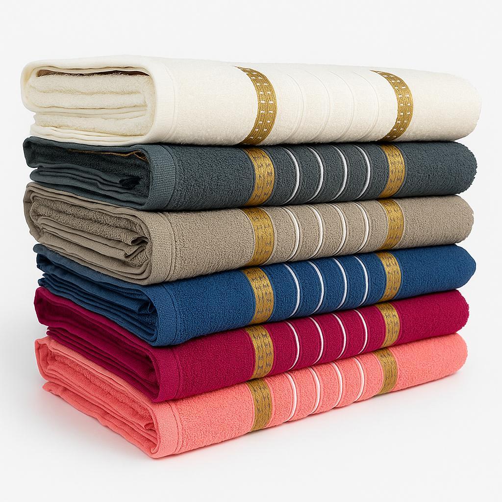 3 Toalhas de Banho Grande Felpuda 100% Algodão 68x135cm – Conforto, Maciez e Absorção - Leveza e Sofisticação para o Uso Diário.