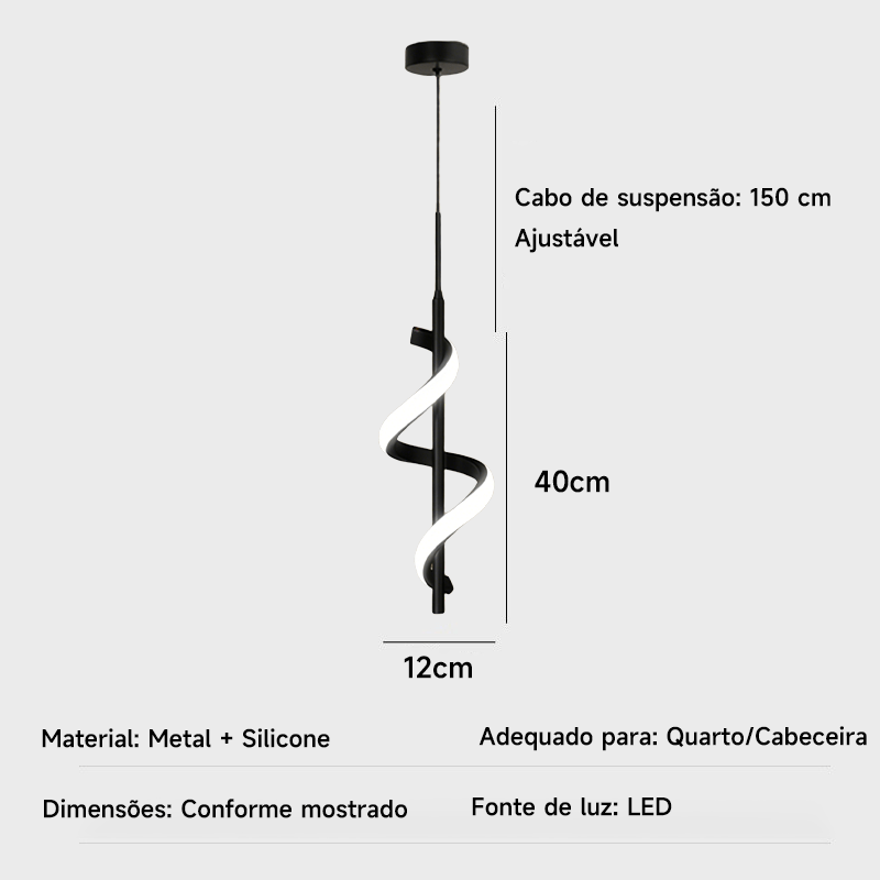 Luminária De Teto Pendente Led Moderna Lustre para Corredor Sala Quarto Moderna