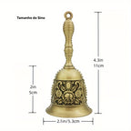 Sinos esculpidos à mão, sinos de cobre coloridos retrô, sinos de serviço, sinos de metal, sinos para idosos, sinos de casamento, sinos de serviço, sinos de Natal, Eid Al-Adha Mubarak