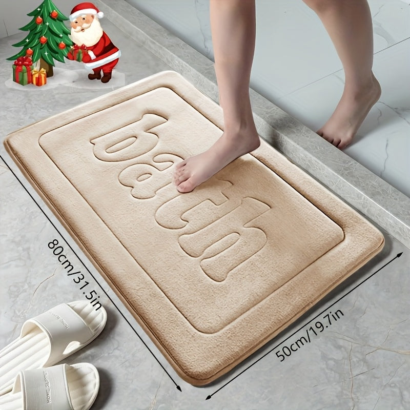 Tapete de Banho de Espuma de Memória de Luxo | Ultra Macio, Espesso 25D, Antiderrapante, Lavável na Máquina, Tapete de Casa de Banho de Poliéster de Secagem Rápida para Sala de Estar, Cozinha, Lavandaria, Quarto