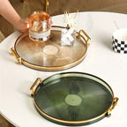 1pc Bandeja Moderna e Elegante com Alça - Prato de Servir Adequado para Escritório - Bandejas Portáteis para Sobremesas e Lanches