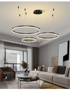 Lustre LED Anel Moderno para Sala e Jantar