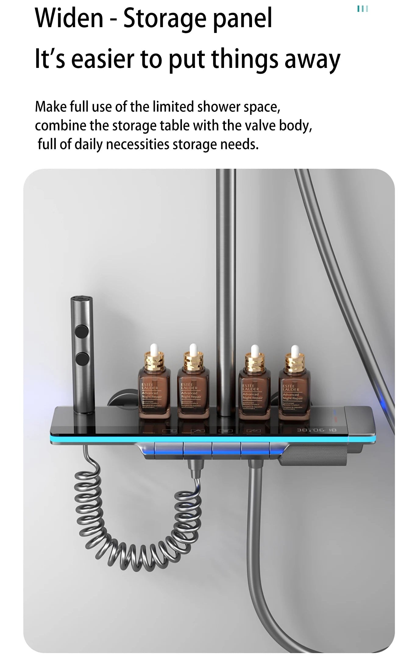 Chuveiro Luxo com Luzes e Display Digital
