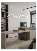 Lustre LED Ondulado Moderno