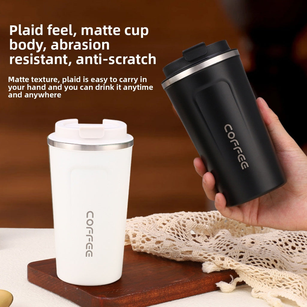 Caneca Térmica de Café, Aço Inoxidável Dupla Parede à Prova de Vazamentos, Acabamento Fosco, Mantém Quente e Frio por Horas, Presente Premium para Amantes de Café e Chá, Utensílio Durável