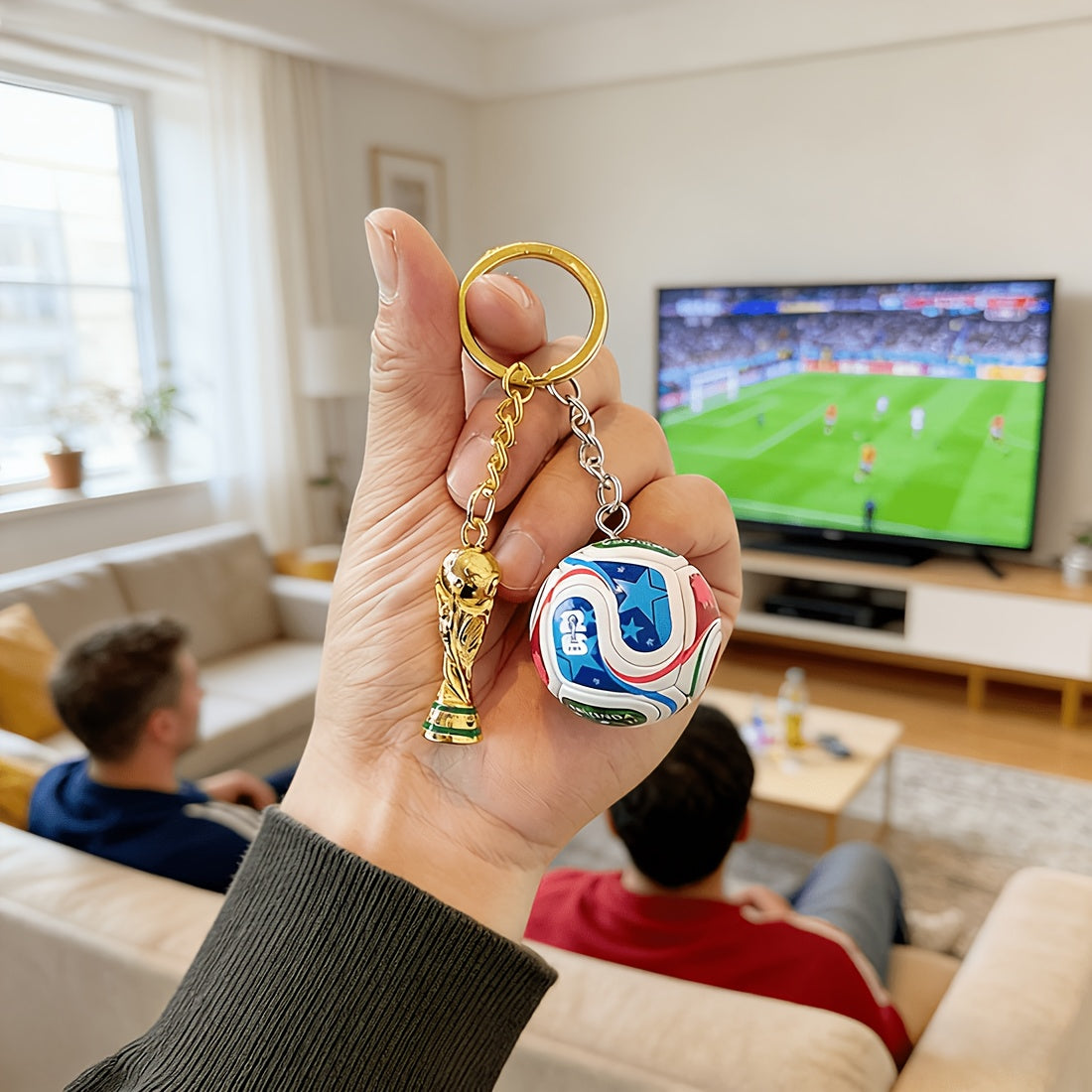 Gift for Her/Him 2pcs 'Keyring Packs' 2026 FIFAWorld Cup Keychain Pendant, World Cup Football, FIFA World Cup Trophy Keychain, Fan Merchandise, Exclusive Fan Cheering Decoration, World Cup Small Hanging Charms, Fan Event Small Gifts