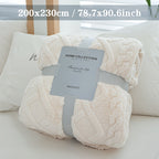 Manta Moderna 3D Jacquard com Padrões Geométricos, Microfibra Super Macia, Lã Leve e Confortável para Sofá, Cama, Cadeira, Adequada para Todas as Estações