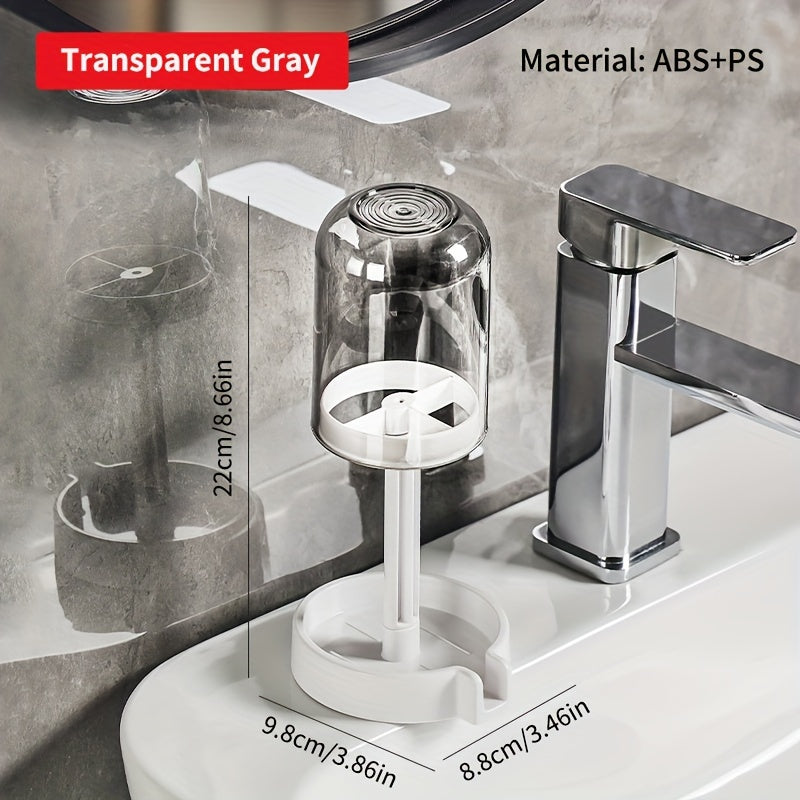 1 Suporte de Escova de Dentes para Casa de Banho com Tampa Anti-Pó, Suporte para Pasta de Dentes e Escova de Dentes, Suporte de Copo de Drenagem e Armazenamento, Suporte Multifuncional para Ferramentas Dentárias para Uso Doméstico