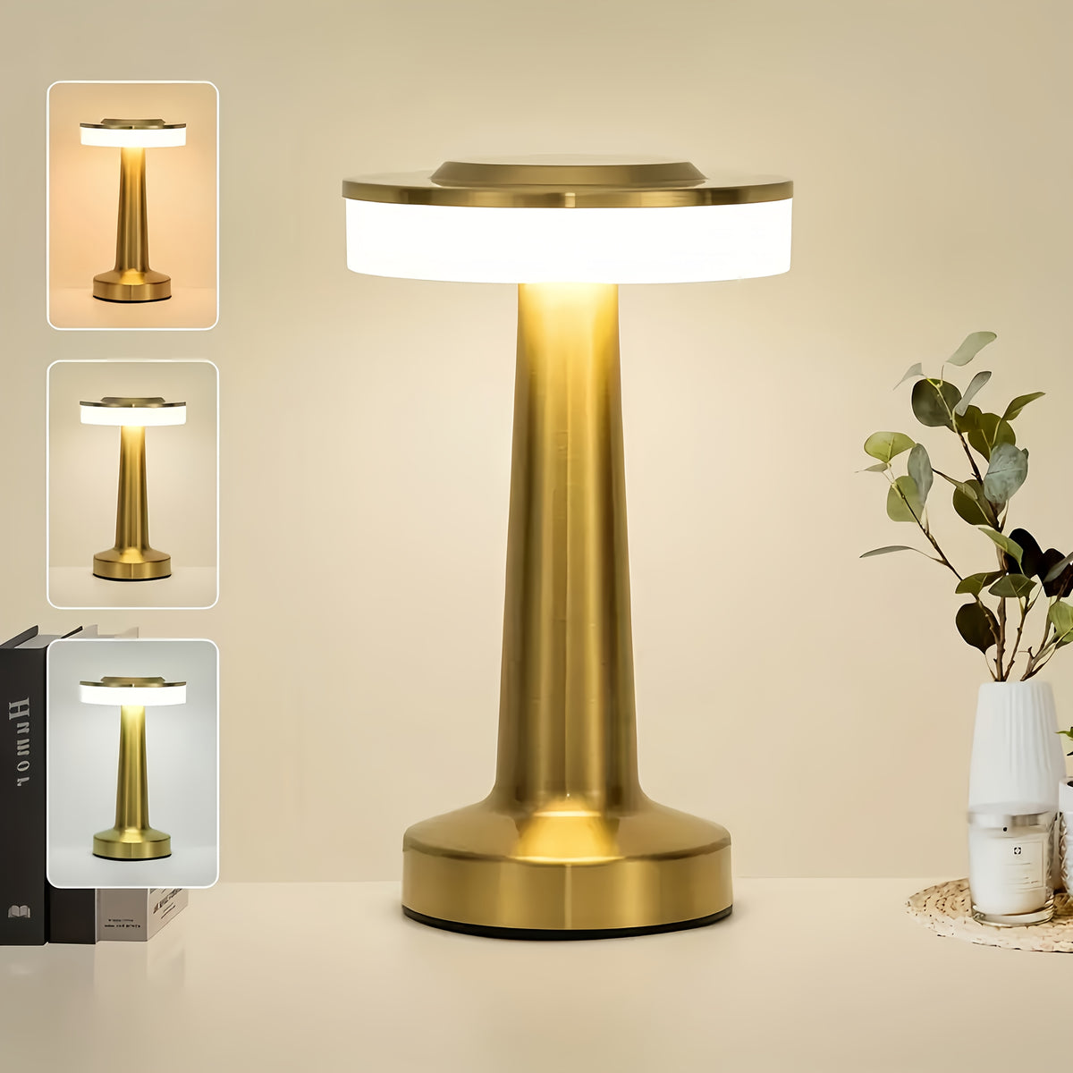 Luminária de Mesa Minimalista Touch Recarregável