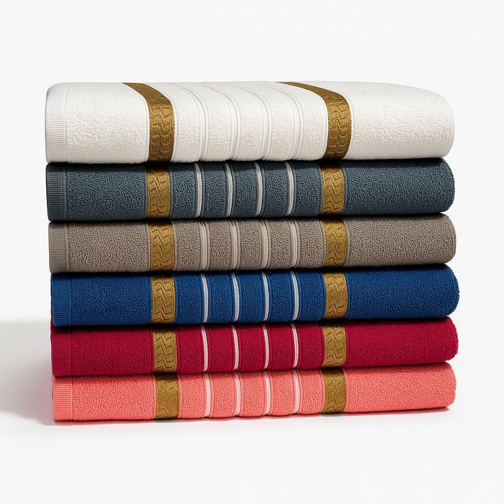 3 Toalhas de Banho Grande Felpuda 100% Algodão 68x135cm – Conforto, Maciez e Absorção - Leveza e Sofisticação para o Uso Diário.