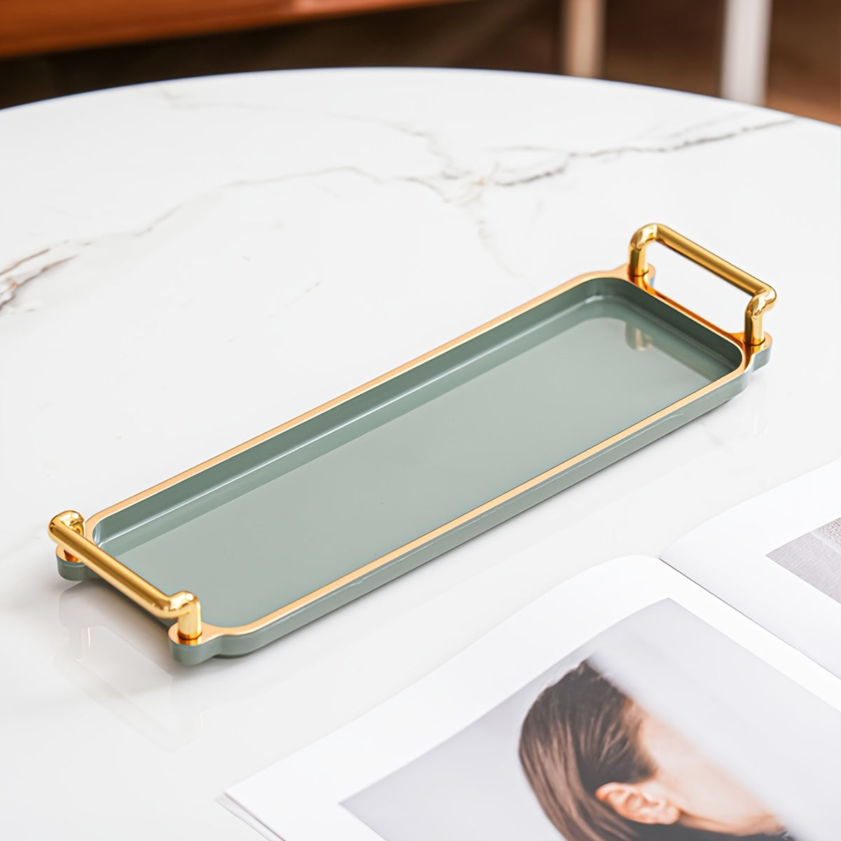 1 unidade, 3 unidades de tabuleiros de plástico adequados para uso doméstico em cozinhas, salas de jantar e salas de estar para o pequeno-almoço; ideal para conjuntos de chá, recipientes de água, doces, bolachas, pão para casamentos, festas, presentes e aniversários.