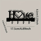 Porta-Chaves de Parede LOVE em Metal Decorativo