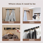 1 stylish door shelf, aluminum door back coat rack, no drilling, fashion style, clothing storage box, entrance door hanger, wall hanging cloth hooks, Mother's Day gift, for storing coats, hats, bags, clothes, towels, no drilling, kitchen decor, Utility Hooks