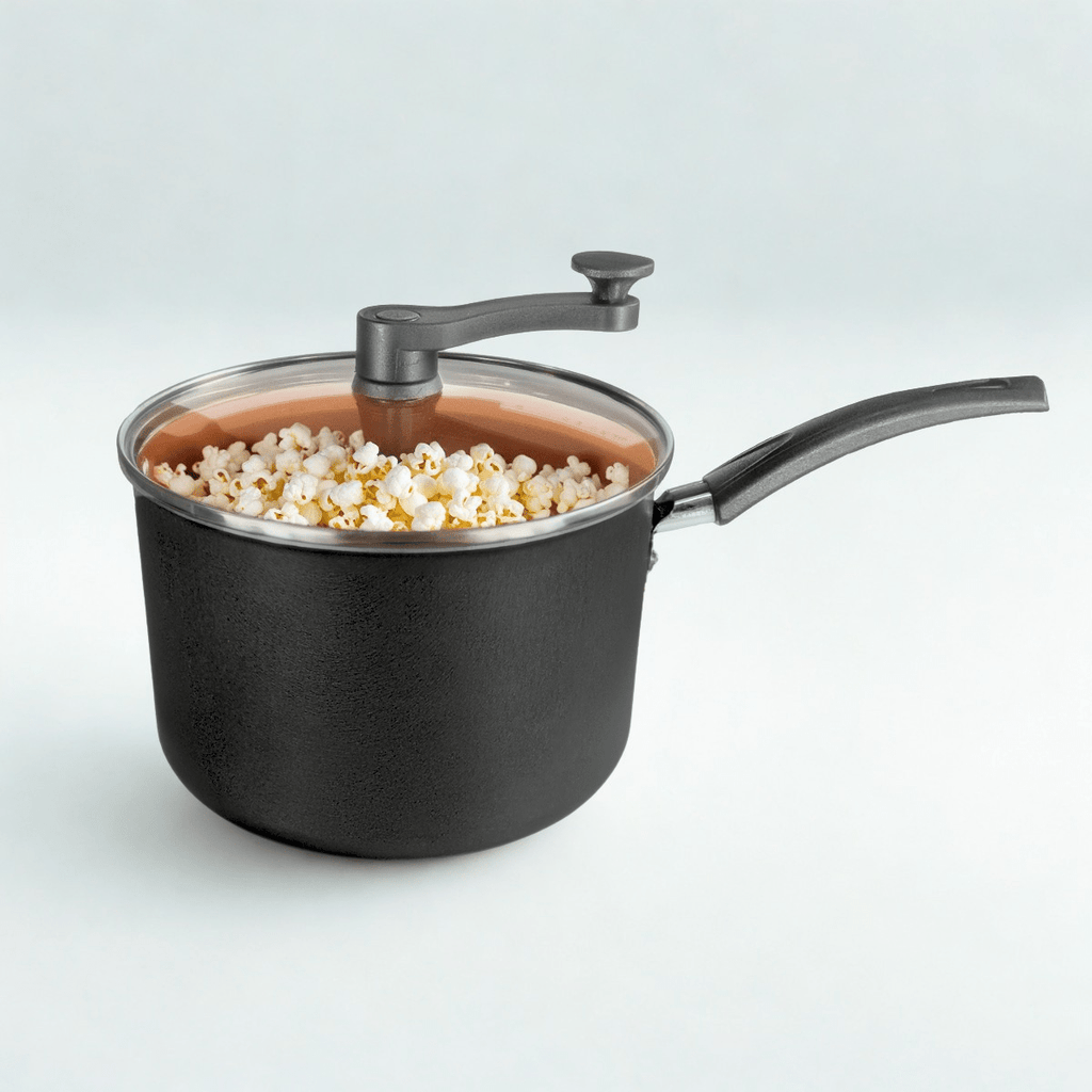Copacabana Elegance Copper Color 3.5L Non-Stick Glass Lid Pipoqueira - Does Not Stick