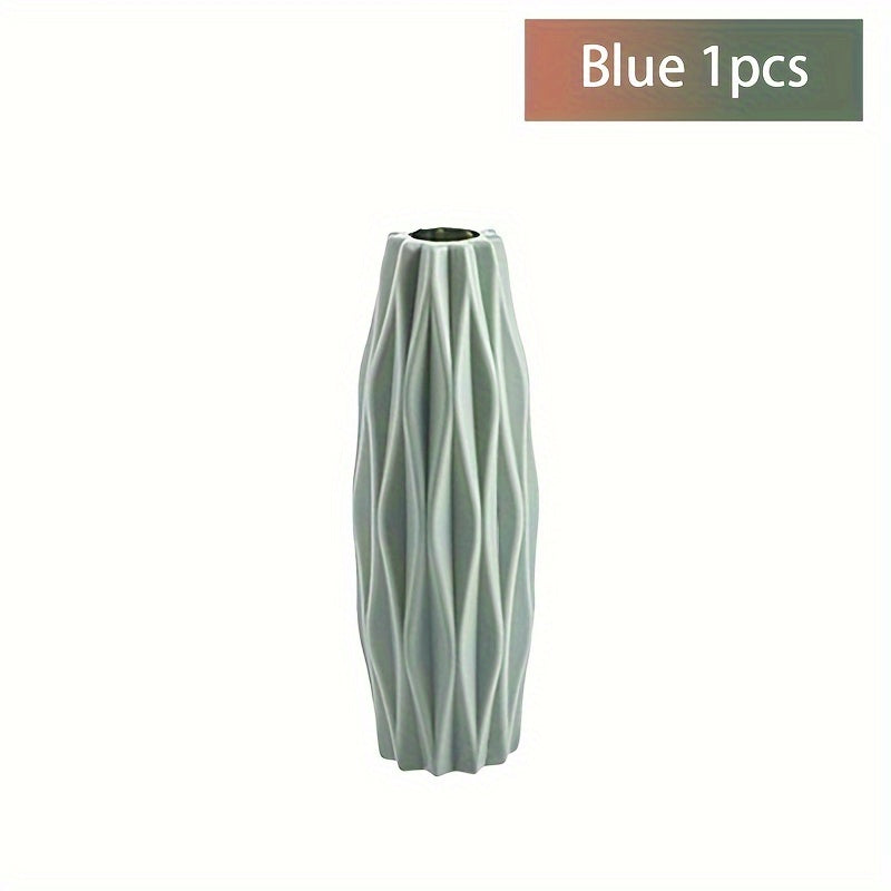 Conjunto de várias peças de vasos de plástico nórdicos, imitando vasos de cerâmica, adequados para decoração de sala de estar e mesa de jantar em casa, decoração de Dia de São Patrício e Páscoa, decoração de sala de beleza, decoração de casa de primavera