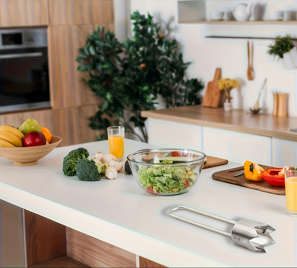 Descaroçador de Cerejas em Aço Inoxidável - Descascador de Frutas Multiuso para Azeitonas, Tâmaras & Pêssegos - Ferramenta de Cozinha Ergonômica e Fácil de Usar - Seguro para Lava-Louças & Resistente à Ferrugem (Economiza Tempo & Durável)