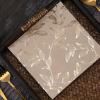 Guardanapos Descartáveis Elegantes com Folha Dourada, 20pcs - Qualidade Premium para Páscoa, Hanukkah, Ação de Graças & Celebrações Familiares