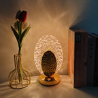 Candeeiro de Mesa Nórdico Moderno Minimalista Criativo Romântico de Cristal com Carregamento, Interruptor Tátil, Regulação Contínua de Três Cores, Adequado para Decoração de Casa de Quarto e Sala de Estar