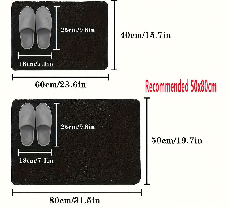 1pc Tapete de Banho Super Absorvente - Secagem Rápida, Antiderrapante, Macio e Confortável, Adequado para Banheiro, Chuveiro, Lavanderia, Quarto, Sala, Tapete de Porta, Tapete de Cozinha
