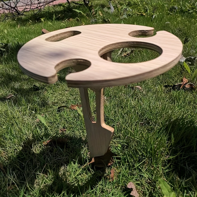 Mesa Dobrável para Vinho Outdoor em Madeira