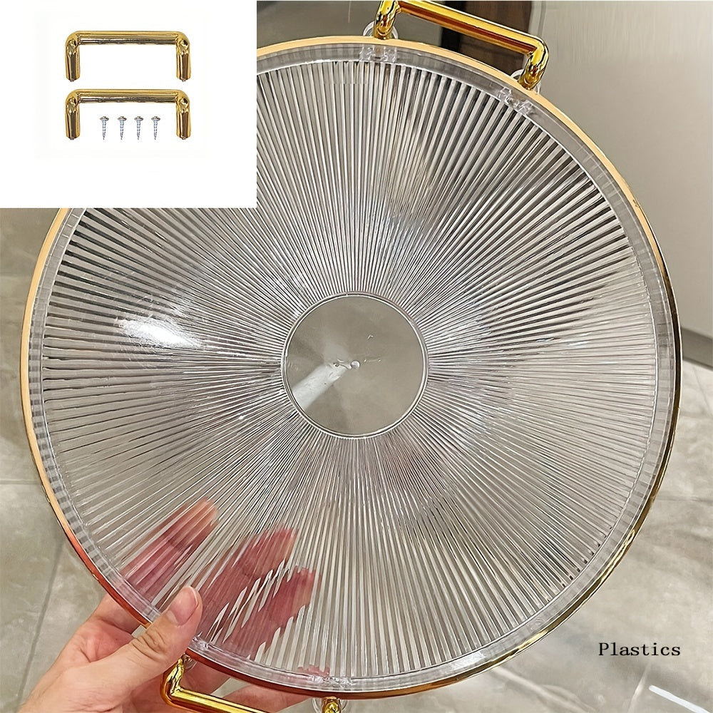 1pc Bandeja Moderna e Elegante com Alça - Prato de Servir Adequado para Escritório - Bandejas Portáteis para Sobremesas e Lanches