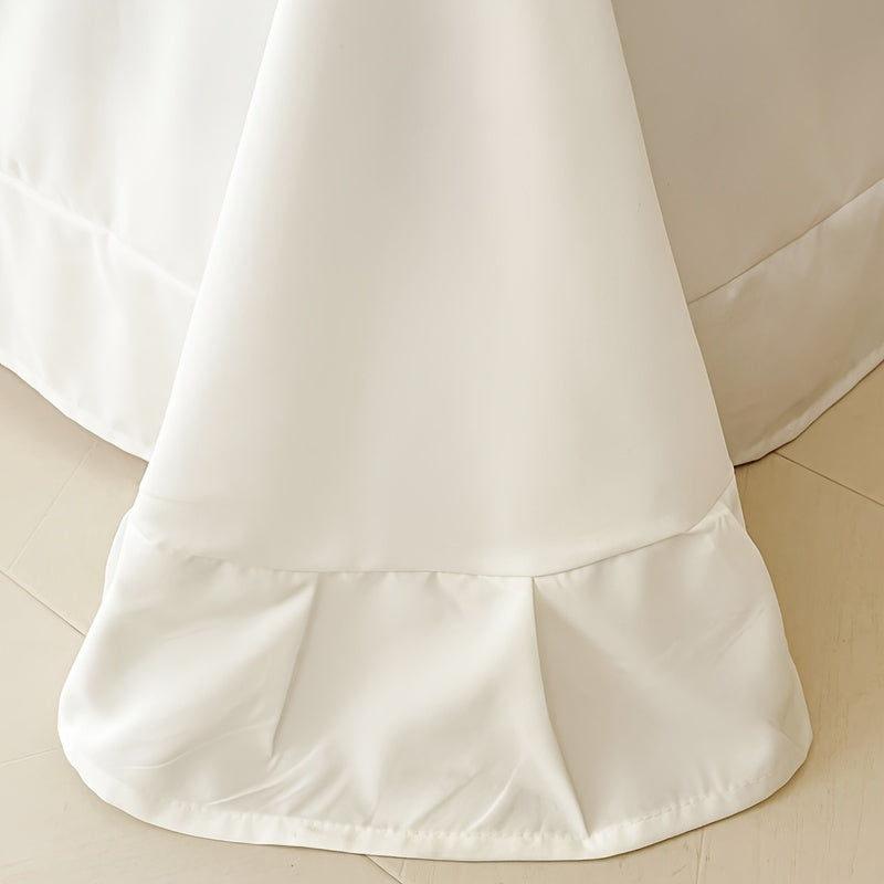 Conjunto de 4 Peças de Renda Romântica Macia + Kit Estilo Princesa com Bolinhas (1 Capa de Edredom, 2 Fronhas, 1 Lençol de Elástico), Suave e Delicado, Respirável e Absorvente, Simples e Romântico, Lavável na Máquina