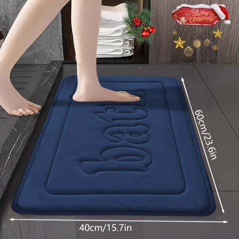 Tapete de Banho de Espuma de Memória de Luxo | Ultra Macio, Espesso 25D, Antiderrapante, Lavável na Máquina, Tapete de Casa de Banho de Poliéster de Secagem Rápida para Sala de Estar, Cozinha, Lavandaria, Quarto