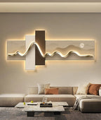 Quadro Luminária de Parede LED Wabi Sabi Moderna