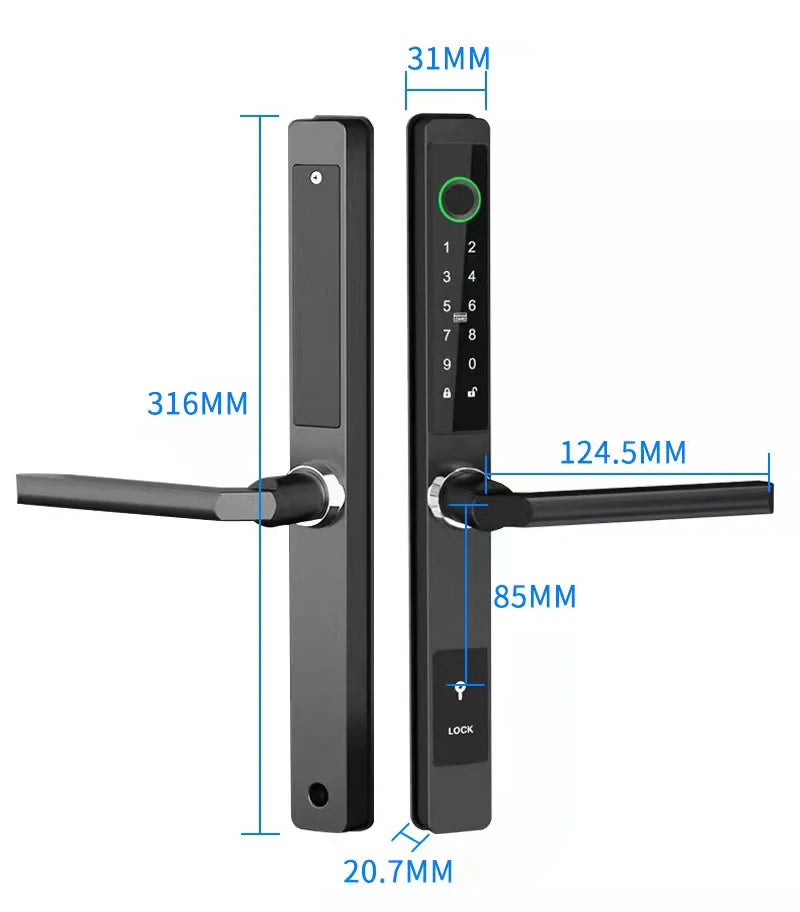 Fechadura Biométrica TTLock para Portas de Vidro
