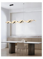 Lustre LED Ondulado Moderno