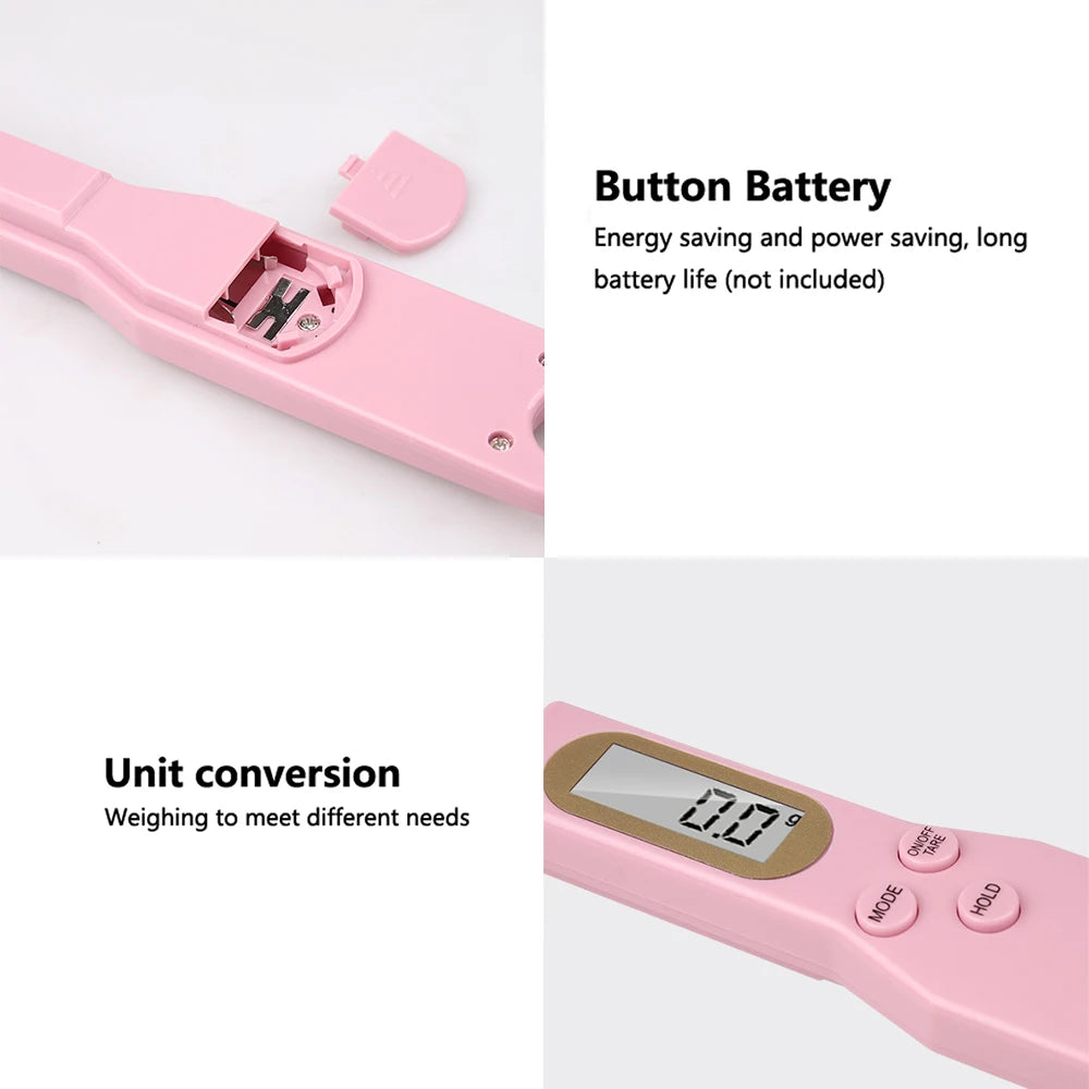 Balança Digital de Cozinha com Colher Medidora LCD