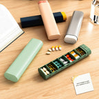 1-Week (7-Day) Travel Pill Organizer - Weekly Medication & Vitamin Case with Monday-Sunday Compartments, Compact & Portable Medicine Holder for Vitamins, Supplements, Medications - Cute Drawer-Style Daily Pill Box for -the-