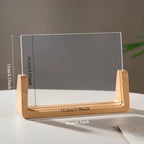 1pc Moldura Retangular Vertical de Madeira em Forma de U Clássica - Suporte para Fotos DIY para Casamentos, Formaturas, Decoração de Escritório e Casa, Organizador de Mesa Durável com Design Atemporal