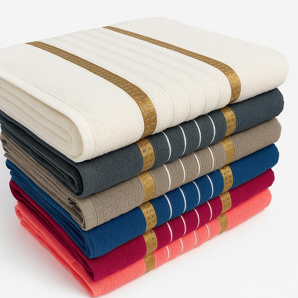 3 Toalhas de Banho Grande Felpuda 100% Algodão 68x135cm – Conforto, Maciez e Absorção - Leveza e Sofisticação para o Uso Diário.