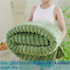 Manta de Pele Sintética de Coelho de Luxo, Estilo Simples e Cor Sólida - Macia, Quente e Confortável, Ideal para Sofá, Cama, Escritório e Viagem - Multiuso, Presente