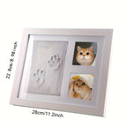 Kit de Pegadas de Mãos e Pés | Moldura de Colagem, Material de Madeira, Presentes de Chá de Bebé para Mãe, Registo para Meninos e Meninas - LATTBY