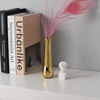 Nordic decoração de mesa de escritório em casa luz luxo banhado a ouro vaso flores secas vaso de cerâmica vaso moderno mini vazen