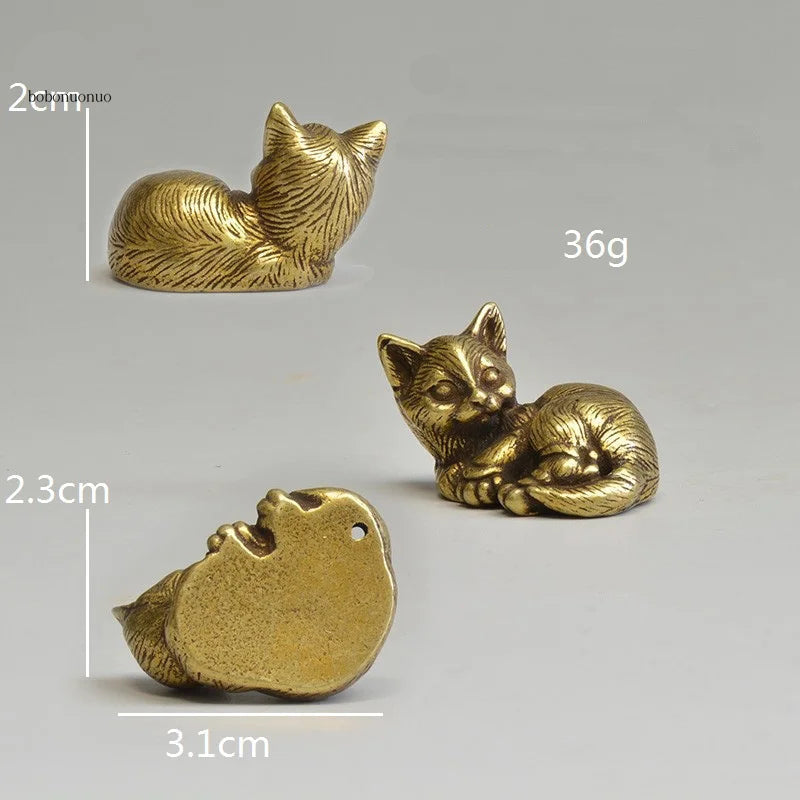 Estatuetas de Gatos em Bronze