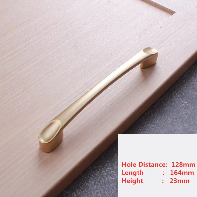 Puxadores Modernos Pearl Golden para Móveis