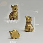 8 estilos disponíveis de bronze bonito gatos estatuetas miniaturas ornamentos de mesa clássico pequeno animal chá animal de estimação decorações para casa acessórios
