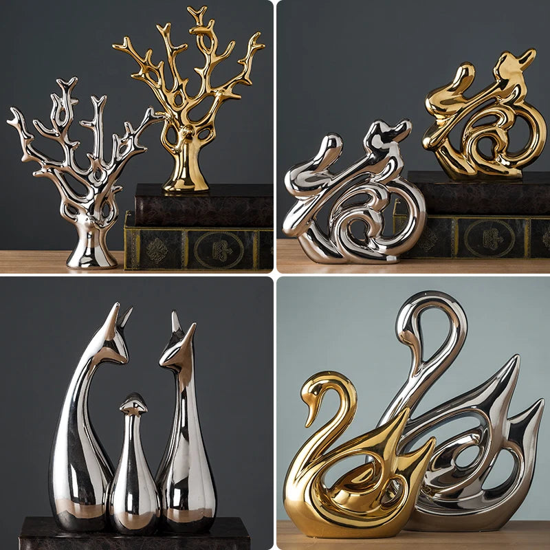 Esculturas Decorativas Modernas em Cerâmica