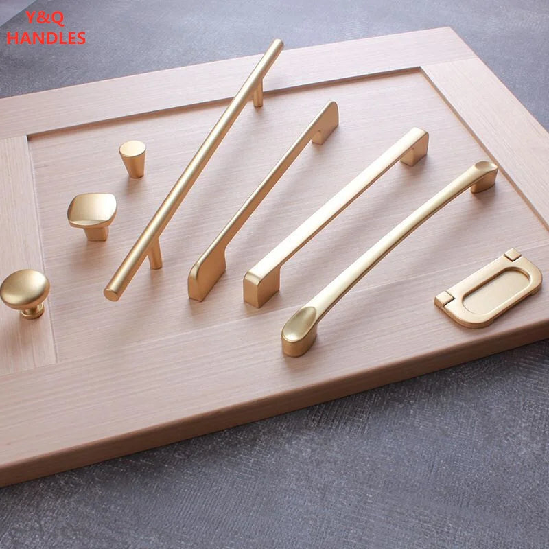 Handles Drawer Cabinet Furniture Kitchen Handles for Cabinet Knob Door Drawer Furniture Kitchen Pearl Golden Simplicity Hardware