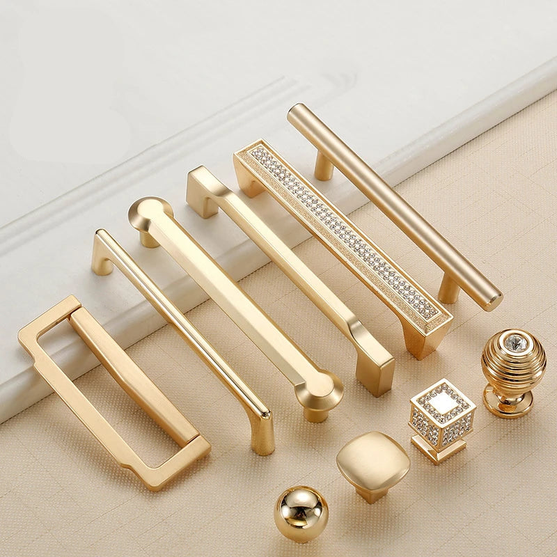 Puxadores Dourados Pérola para Móveis