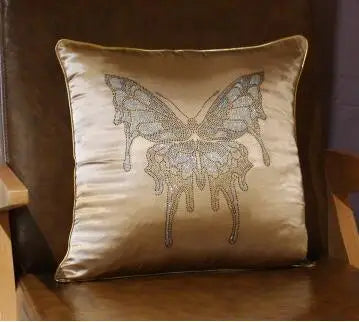 Almofada de Veludo Luxuosa com Strass