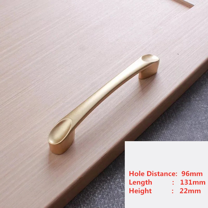 Puxadores Modernos Pearl Golden para Móveis
