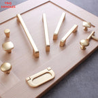 Handles Drawer Cabinet Furniture Kitchen Handles for Cabinet Knob Door Drawer Furniture Kitchen Pearl Golden Simplicity Hardware