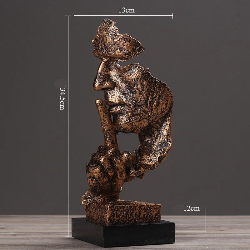 Escultura Silêncio em Resina