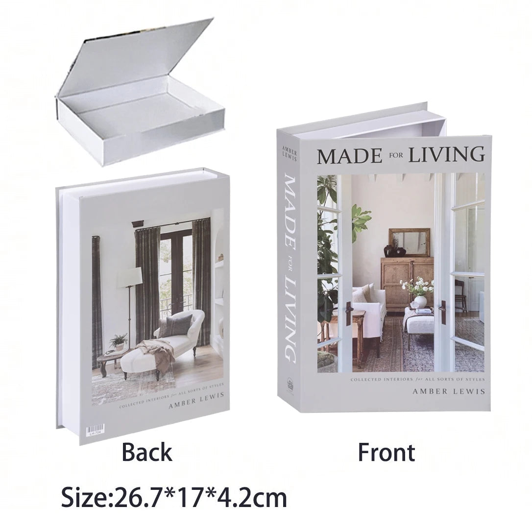 Caixa Decorativa de Livros Falsos com Fecho Magnético