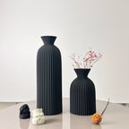 Conjunto de Vasos Decorativos com Padrão Ondulado