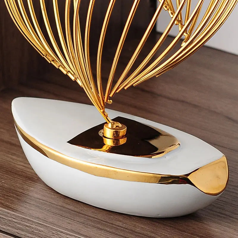 Escultura de metal cerâmica minimalista moderna decoração para casa sala estar desktop escritório acessórios artesanato presentes w5315
